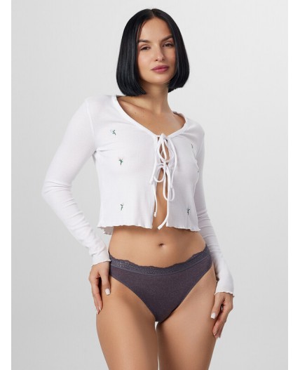 Трусы т.серый меланж