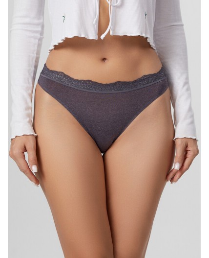 Трусы т.серый меланж