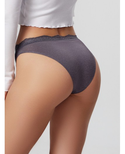 Трусы т.серый меланж