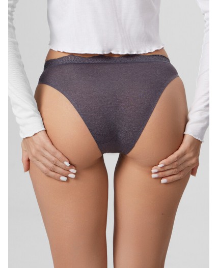 Трусы т.серый меланж