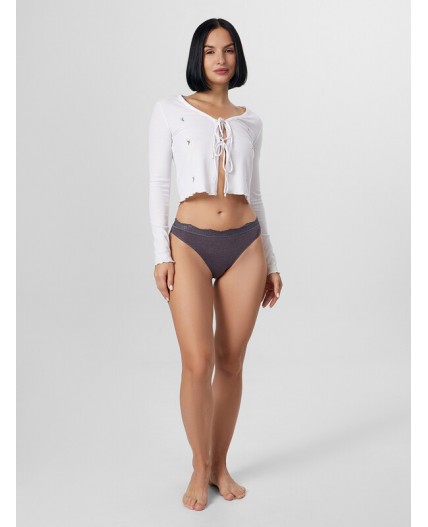 Трусы т.серый меланж