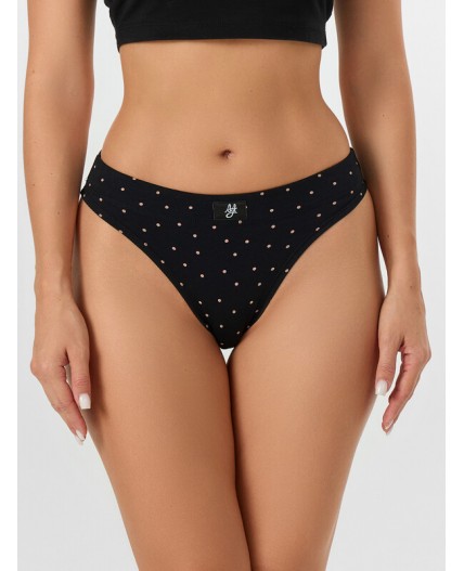 Трусы горошек на черном2