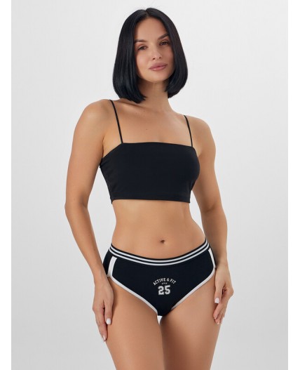 Трусы черный +печать