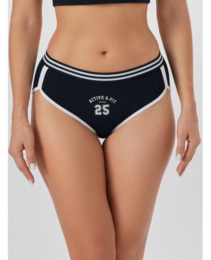 Трусы черный +печать