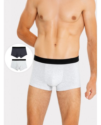Трусы св.серый меланж +графит