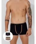 Трусы черный +бежевый