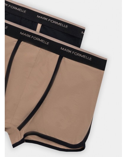 Трусы черный +бежевый