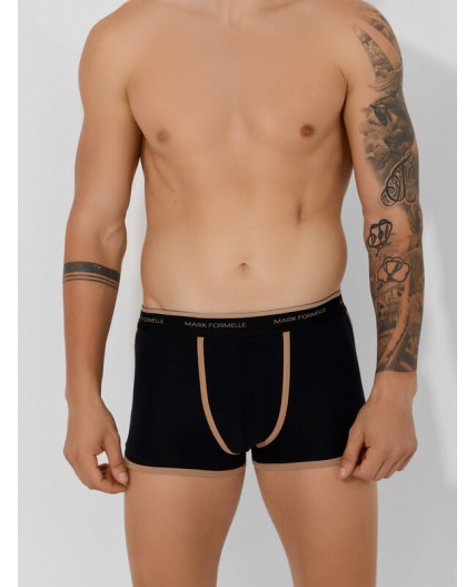 Трусы черный +бежевый