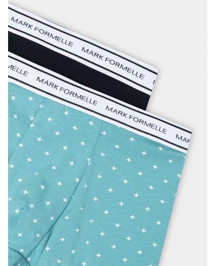 Трусы узор на персидском зеленом +черный