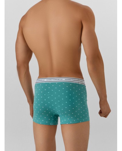 Трусы узор на персидском зеленом +черный