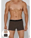 Трусы беж узор на черном +бежевый
