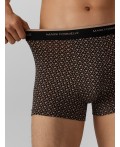 Трусы беж узор на черном +бежевый