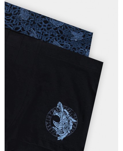 Трусы черный +узор на черном
