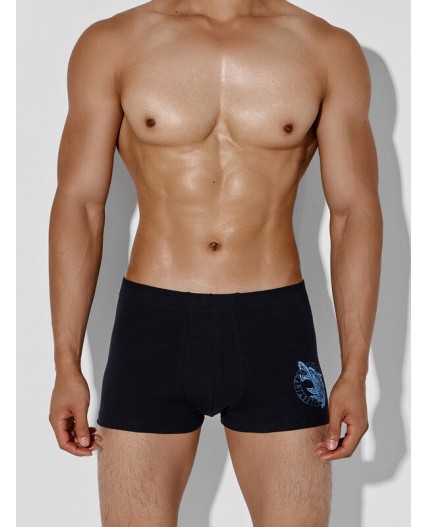 Трусы черный +узор на черном