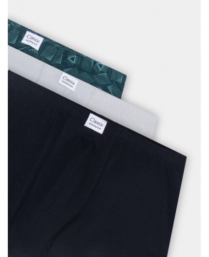 Трусы узор на атлантике +св.серый +черный