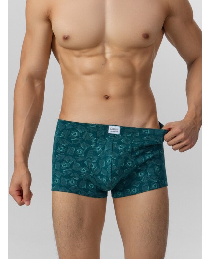 Трусы узор на атлантике +св.серый +черный