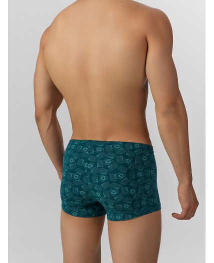 Трусы узор на атлантике +св.серый +черный