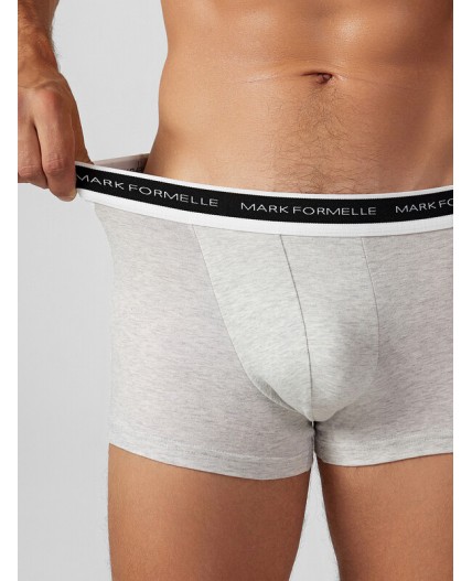 Трусы серый меланж 4306А +графит +черный