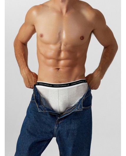 Трусы серый меланж 4306А +графит +черный