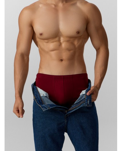 Трусы т.вишневый +печать