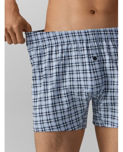 Трусы клетка на серо -голубом