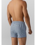 Трусы клетка на серо -голубом