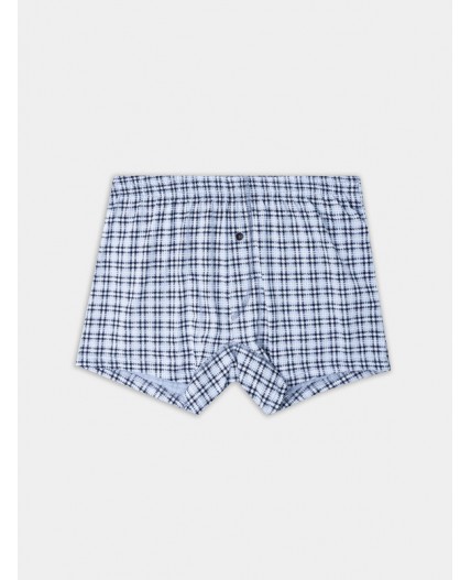 Трусы клетка на серо -голубом