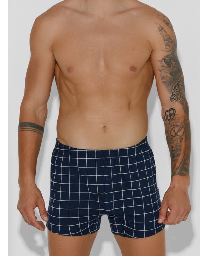 Трусы клетка на т.синем2