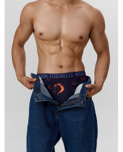 Трусы огненные лошади на т.синем
