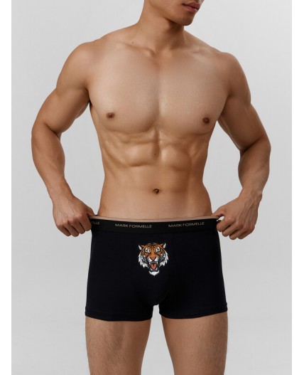 Трусы черный +печать