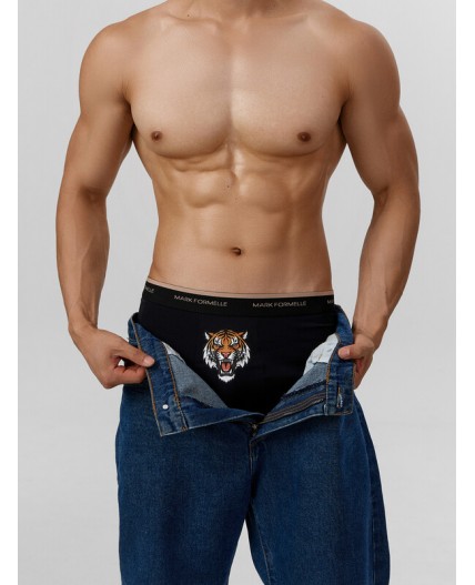 Трусы черный +печать