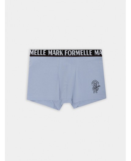 Трусы св.голубой +печать