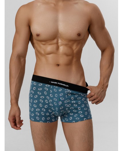 Трусы мячики на зелено -голубом