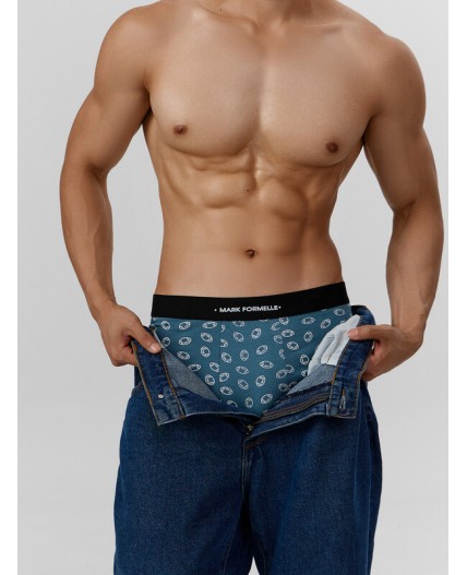 Трусы мячики на зелено -голубом