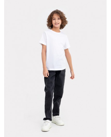 Футболка серый меланж 4306-А + белый