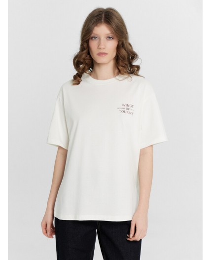 Футболка молочный +печать3