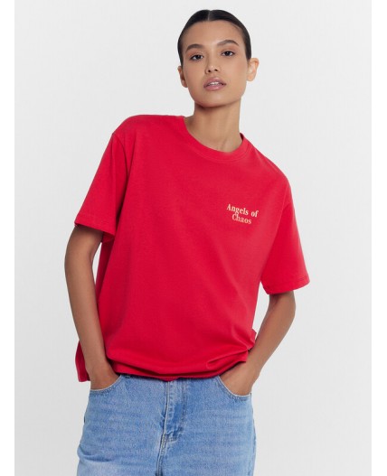 Футболка красный +печать2