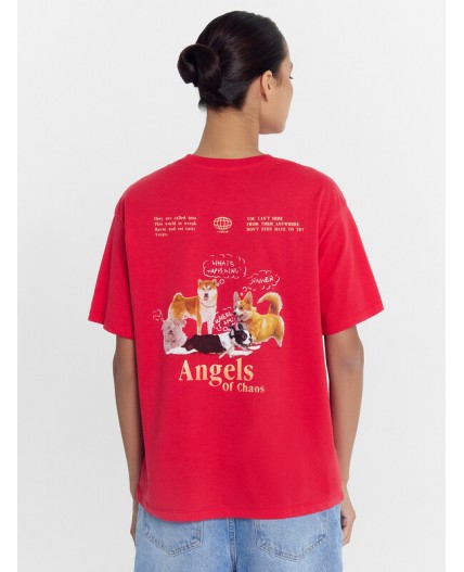 Футболка красный +печать2