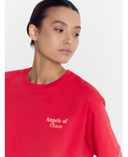 Футболка красный +печать2