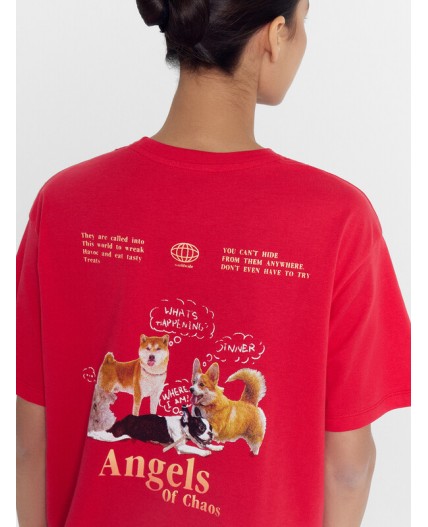 Футболка красный +печать2