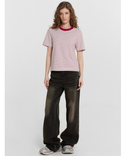 Футболка т.красная полоска