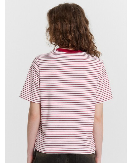 Футболка т.красная полоска
