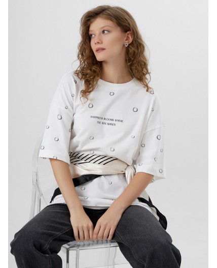 Футболка белый +печать9