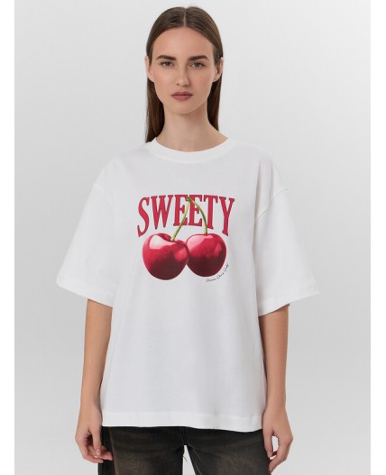 Футболка белый +печать26