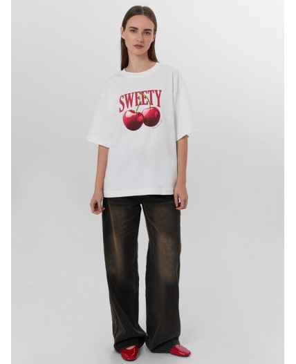 Футболка белый +печать26