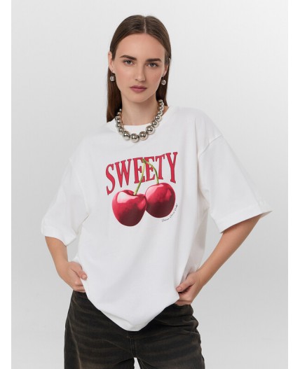 Футболка белый +печать26