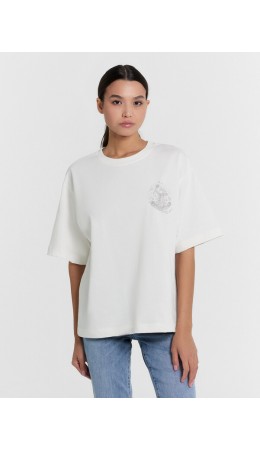 Футболка св.молочный +печать