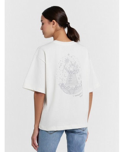 Футболка св.молочный +печать