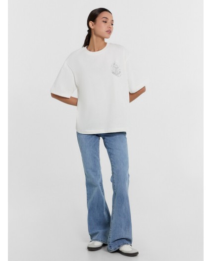 Футболка св.молочный +печать