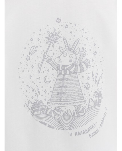 Футболка св.молочный +печать